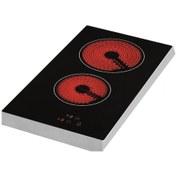 Resim Eminçelik VC 320 2 Gözü Elektrikli Vitro Seramik Siyah Set Üstü Cam Ocak 