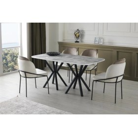 Resim Sivas Gözde Mobilya Polo Royal High Gloss Yemek Masa Sandalye Takımı 