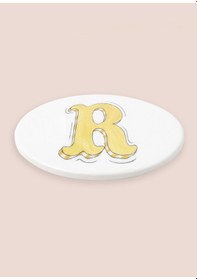 Resim The Mia Harf Bardak Altlığı R Beyaz 