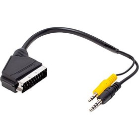 Resim Uydu Alıcısı Av Kablo 3.5 mm Stereo Erkek/scart Kablo 35 cm Uzun ve Kısa Jack Bir Arada 