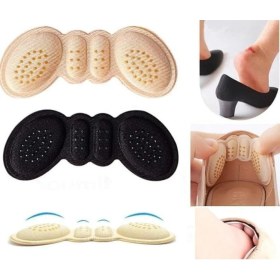 Resim Mena Rise Neystore 2 Çift Topuk Arkası Vurma Engelleyici Yumuşak Pamuk Ped (1 Çift Krem+ 1 Çift Siyah) 