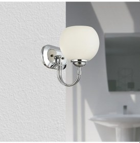 Resim Lamore Home Dicle Opal Camlı Tekli Krom Aplik Krom 