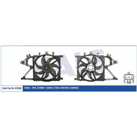 Resim Fan Motoru Davlumbazli Corsa C Combo (160W 360Mm) 504645549 