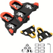Resim Bisikletler için Anti-Slip Pedal Cleats, Yol Bisikleti Ayakkabı Cleats, Bisiklet Aksesuarları, SPD-SL Kilitleme Bisiklet Pedal Cleats ile Uyumlu, SH10, SH11 ve SH12 Sistem Ayakkabıları için Uygun. 