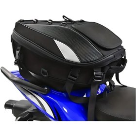 Resim Streak Motosiklet Çanta Su Geçirmez Fonksiyonlu Sırt Eşya Kask Çantası Heybe Büyük Kapasiteli 30L-40L 