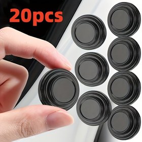 Resim 20 Adetlik Evrensel Araba Kapı Stoperi Pedleri, Sentetik Kauçuk Darbe Emici Tampon Koruyucuları, Gürültü Azaltıcı Kapı Koruyucuları, Araba Kapıları ve Kaput İçin Çizilmez Conta 