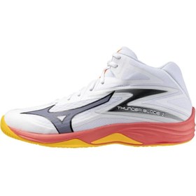 Resim MIZUNO Thunder Blade Z MID Unisex Voleybol Ayakkabısı Beyaz / Turuncu 