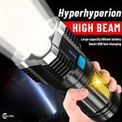 Resim HuccBs Süper Parlak 4 LED USB Şarj Edilebilir El Feneri - Kamp ve Balıkçılık için Dayanıklı, Taşınabilir, 4 Aydınlatma Modu ile, Dış Aydınlatma | Dayanıklı El Feneri | USB Şarj Edilebilir Ligh 