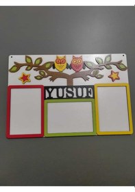 Resim 3lü Resim Çerçevesi Kişiye Özel İsim Yazılı 