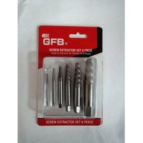 Resim Gfb Ters Kılavuz Seti 6 Parça Kırılmış Vida Civata Sökme Aparatı 