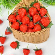 Resim 20 Adet Canlı Kırmızı Yapay Çilekler - Ev Dekorasyonu, Tatil Partileri, Kekler, İçecekler, DIY Projeleri & Fotoğraf Aksesuarları için Gerçekçi Sahte Meyve - Plaj, Yaz, Noel, Sevgililer Günü, Anneler Günü, Mezuniyetler & Dünya Günü için İdeal - Plastik, Hafif & Yeniden Kullanılabilir, DIY Proje Malzemeleri|Gerçekçi Çilekler|Plastik Çilekler 