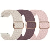 Resim Gateesat Samsung Galaxy Watch 7 6 5 4 Huawei Gt 2 3 4 İçin 22mm Nylon Kancalı Beyaz Pembe Mor Akıllı Saat Kayışı 