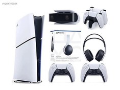 Resim Sony Playstation 5 Slim+2.Kol+3d Kulaklık+Şarj İstasyonu+Kamera 