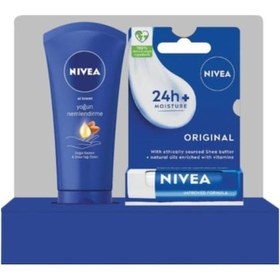 Resim Nivea Yoğun Nemlendirici El Kremi 75 ML + 24H Nemlendirici Dudak Bakım Kremi 