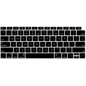 Resim Arabulalaca Macbook Air 13 inç 2020 A1932 Türkçe Q Silikon Klavye Koruyucu - Siyah 