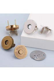 Resim SeraSelin 2 Adet 18 Mm Mıknatıslı Çıtçıt Nikel Çıtçıt Dikişsiz Kolay Takılır Mıknatıslı Gümüş Çıt Çıt 