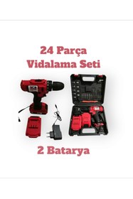 Resim BBS 24 Parça Şarjlı Vidalama Seti 2 Bataryalı 