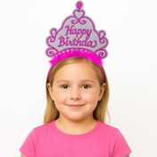 Resim Pembe Happy Birthday Doğum Günü Prenses Tacı 
