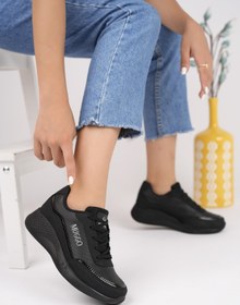 Resim Muggo Happy Garantili Kadın Ortopedik Günlük Bağcıklı Şık Rahat Sneaker Spor Ayakkabı 