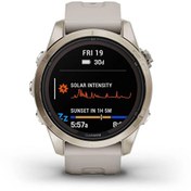 Resim Fenix 7S Pro Sapphire Solar Soft Gold Kum Rengi Akıllı Saat Garmin