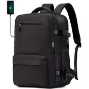 Resim Motion003 Siyah Renkli Büyük Kapasiteli Seyahat Sırt Çantası Ayakkabı Gözlüğü Ve Usb Portu Siyah 
