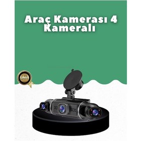 Resim 1080p 4 Kanallı Araç Kamerası Gps + Wifi + G Sensör Destekli 
