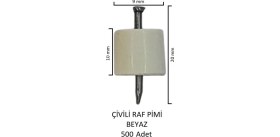 Resim Çivili Raf Pimi Beyaz 500 Adet 