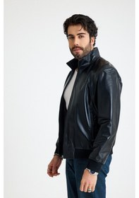Resim Franko Armondi Klasik Reguler Erkek Deri Ceket E30-kd-k-629-24219 Siyah 