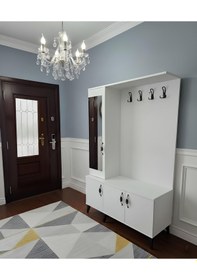 Resim Duo 3 Kapaklı Portmanto Vestiyer Ayakkabılık Dolap Byz - M1 Beyaz 