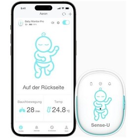 Resim Sense-u Akıllı Bebek Telsizi Karın Hareketi, Uyku Pozisyonu Ve Sıcaklık Takibi 