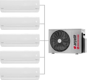 Resim Multi Sistem ZM30105-999912 5+1 9+9+9+9+12 30000 BTU Duvar Tipi Inverter Klima 