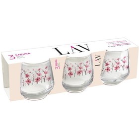 Resim Lav Sakura 3'lü Meşrubat Bardağı 345 Cc 4 Adet Renkli 