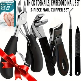 Resim 5 İngiliz Paslanmaz Çelik Tırnak Bakım Seti - Batık ve Kalın Ayak Tırnakları İçin Sağlam Makas, Manikür Aletleri, Çivi Dosyası & Kutikel Penseleri ile Klasik Siyah Saplı Erkek, Kadın, Yaşlılar için Halloween Hediyesi 
