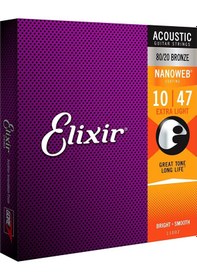 Resim Elixir 010-047 Bronz Akustik Gitar Teli 11002 