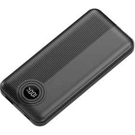 Resim Dexim W3 10.000 mAh Type C+Lightning Entegre Kablolu LED Göstergeli Powerbank - Siyah DCA0067 