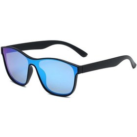 Resim Moda Pembe Polarize Kadın Güneş Gözlüğü Şık Tek Parça Lens Güneş Gözlüğü Black Blue Siyah 