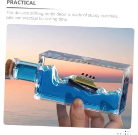 Resim Batmayan Gemi Şişe Akvaryum 