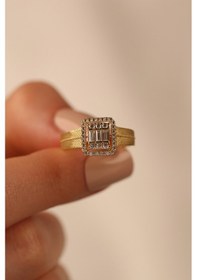 Resim Çgk Çiğdem Gürel Kuyumculuk Hasır Baget Altın Yüzük Yaldız 