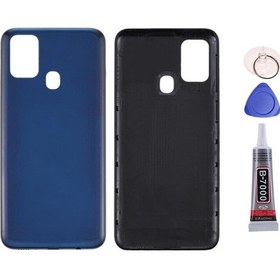 Resim Samsung M31 Mavi Uyumlu Arka Kapak Batarya Kapağı Pil Kapağı Yapışkan Ve Sökme Aparatıyla Beraber Full Set Mavi 