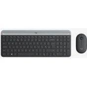 Resim Logıtech MK470 Q Tr Ince Kablosuz Klavye Mouse Set Siyah 920-009435 