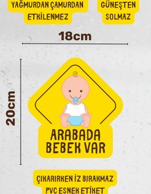 Resim alışveriş kurdu Arabada Bebek Var Araba-Motosiklet Cam Etiket Sticker - Erkek 