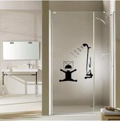 Resim Ogec Worx Duştan Korkan Kedicik Silüetli Dekoratif Banyo Duşakabin özel yeni sticker, Çıkartma, Etiket 