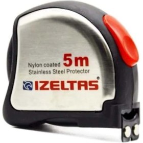 Resim PremiumPort 5m Krom Metal Şerit Metre, Dayanıklı ve Kullanışlı Ölçüm Aleti 