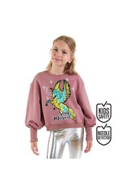 Resim Denokids Unicorn Kız Çocuk Gül Kurusu Swetshirt Çok Renkli 