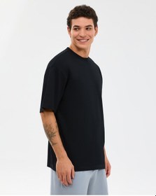 Resim Skechers M Oversize T-shirt Erkek Siyah Tshirt S2610110-3817 