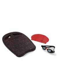 Resim 3'lü Yüzme Seti Yüzme Tahtası Orta Boy +havuz Bonesi+yüzücü Gözlüğü Çok Renkli 