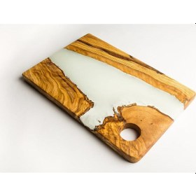 Resim Kesme Tahtası Epoksi Reçine Peynir Şarküteri Kesme Sunum Tahtası 