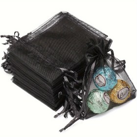 Resim 100 Adet 3x4 ve 12.7x17.78 cm Mini Şeffaf Çıkarılabilir Organza Çantaları - Mücevher, Düğün, Parti Dekorasyonları, Sanat ve El Sanatları, ve Daha Fazlası İçin Mükemmel 