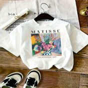 Resim 1 adet Sanatsal Tarz Kadın T-Shirt, Matisse'in 'Les Pivoins' Çiçek Boyaları ile Baskılı, Klasik ve Modern Kombinasyon, Tatil Hediyesi, Doğum Günü Hediyesi, Moda Rahat ve Çok Yönlü, Günlük Giyim Önerisi, Basit Moda, Kadınlar ve 'Günlük Giyim' için Uygun 