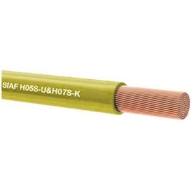 Resim Kablo Yanmaz 2,5 Mm Çok Telli Tek Damarlı Sarı 10 Metre Top 